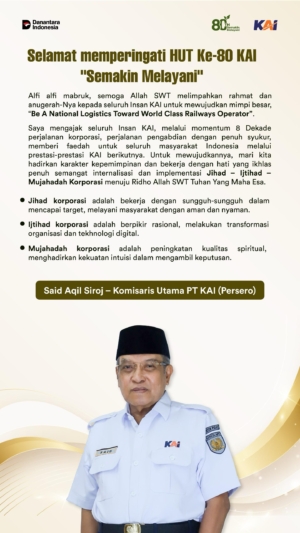 HUT Ke-80 KAI: Agama dan Korporasi