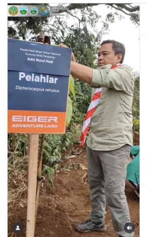 Eiger Adventure Land Tanam 300 Pohon di Taman Nasional Gunung Gede Pangrango